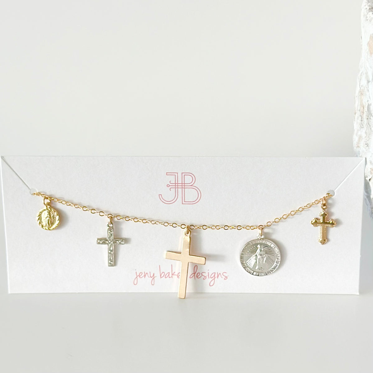 Chapel Charm Necklace, Mixed Metal | Jeny Baker Designs