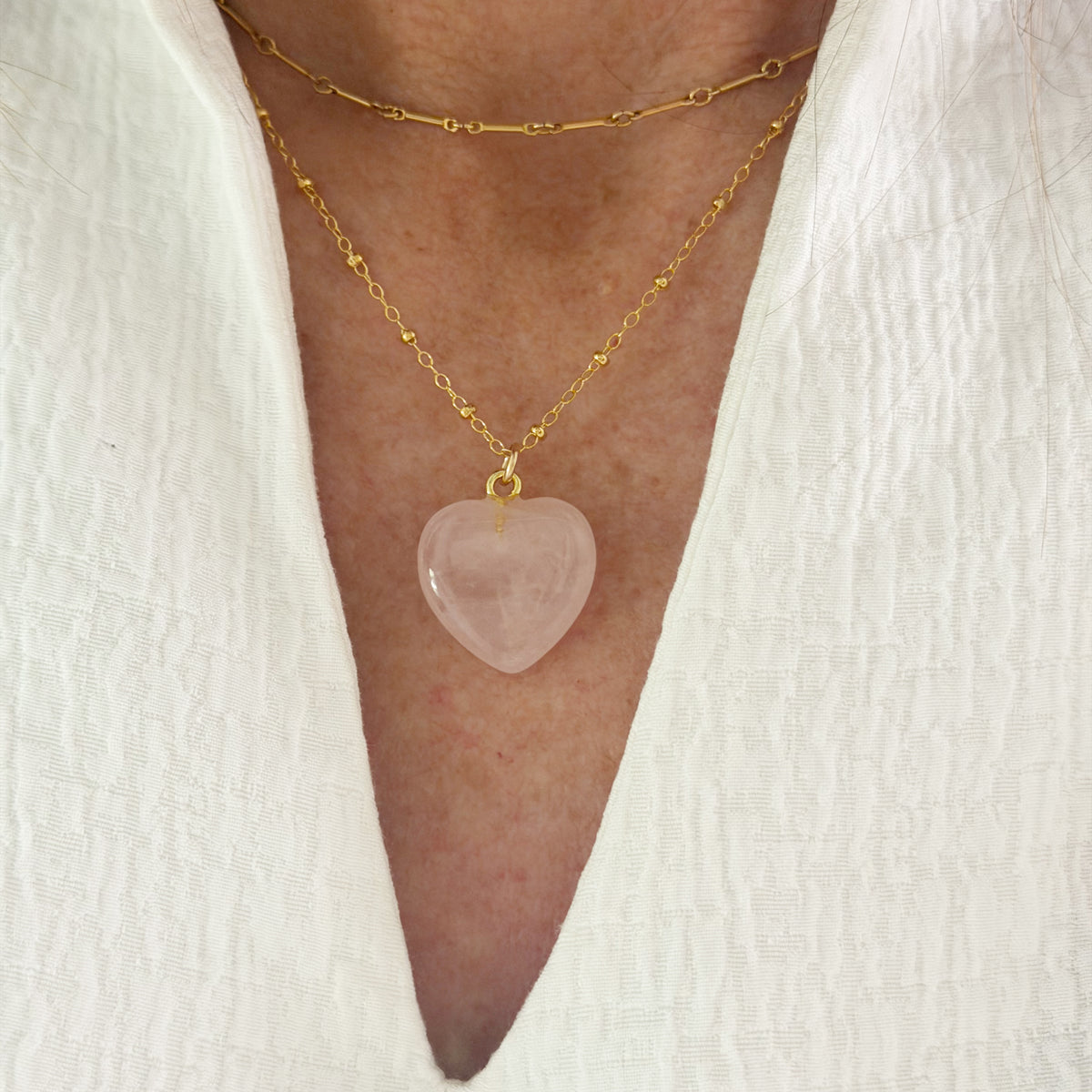 Pink Heart Necklace 16 Inch Miadora-16-4-5ct-TGW-Created-  main image 3