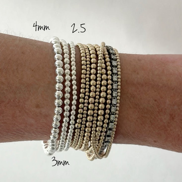 Sterling Silver Beaded Bracelets