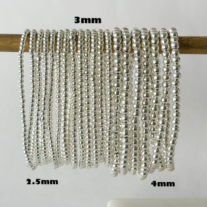 Sterling Silver Beaded Bracelets