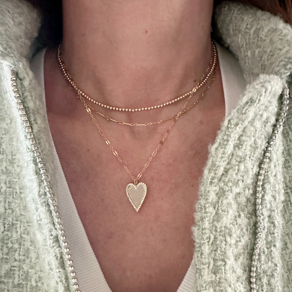 Broadway Heart Necklace, Golden