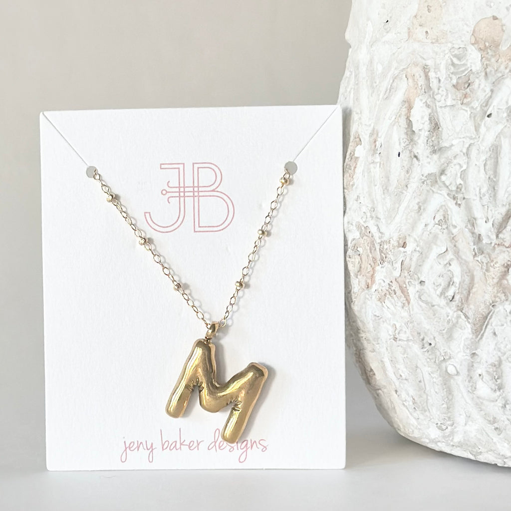 Big 'ole Puffy Letter Necklace