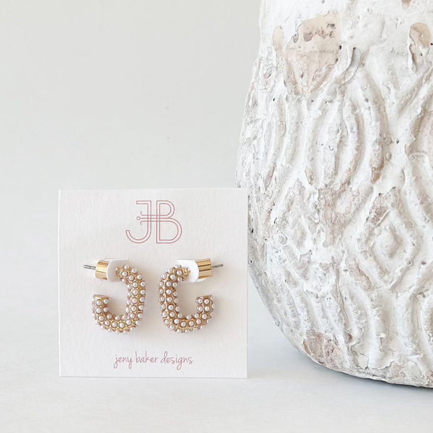 Poppy Gold pearl earring Poppy Gold pearl earring