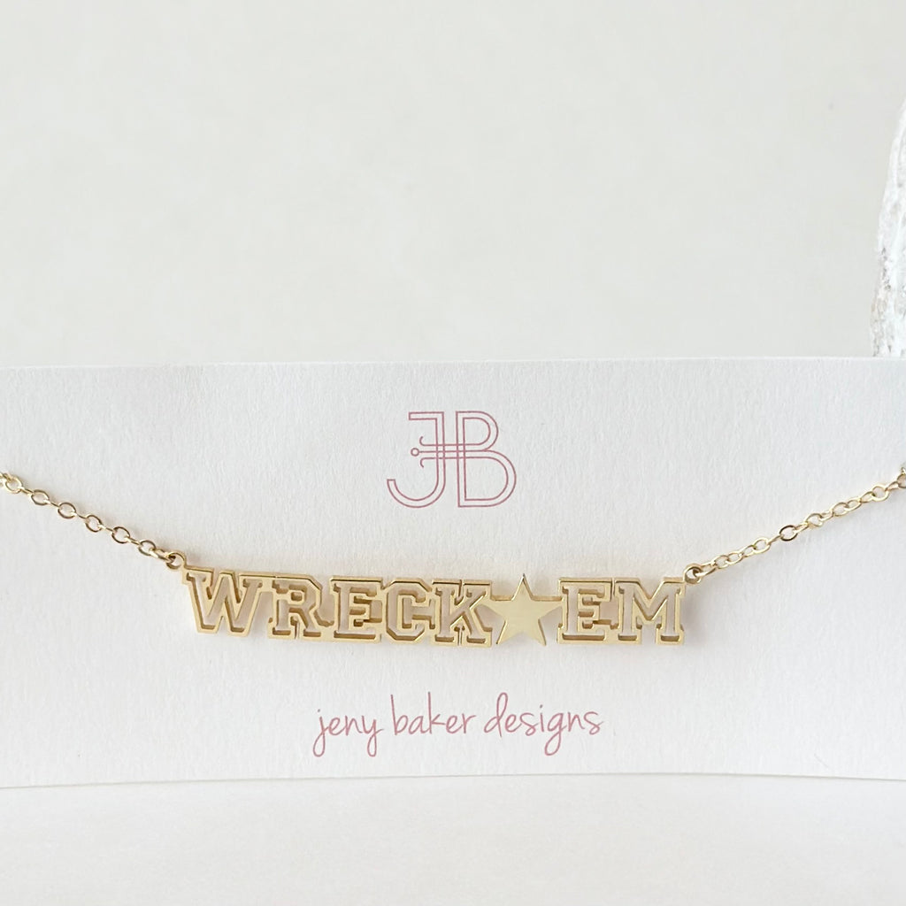 Collegiate Banner Necklace