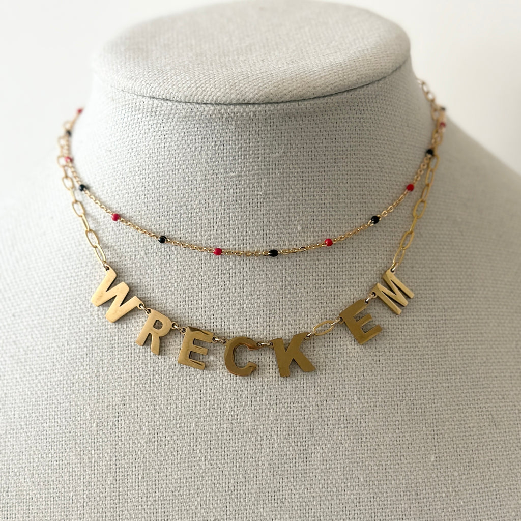 Enamel Dot Gameday Layering Necklace