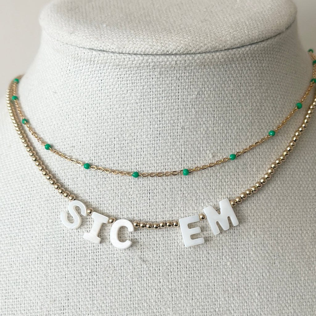 Enamel Dot Gameday Layering Necklace