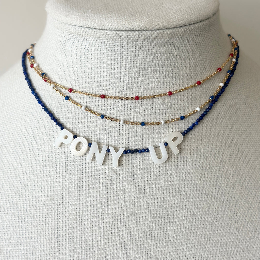 Enamel Dot Gameday Layering Necklace