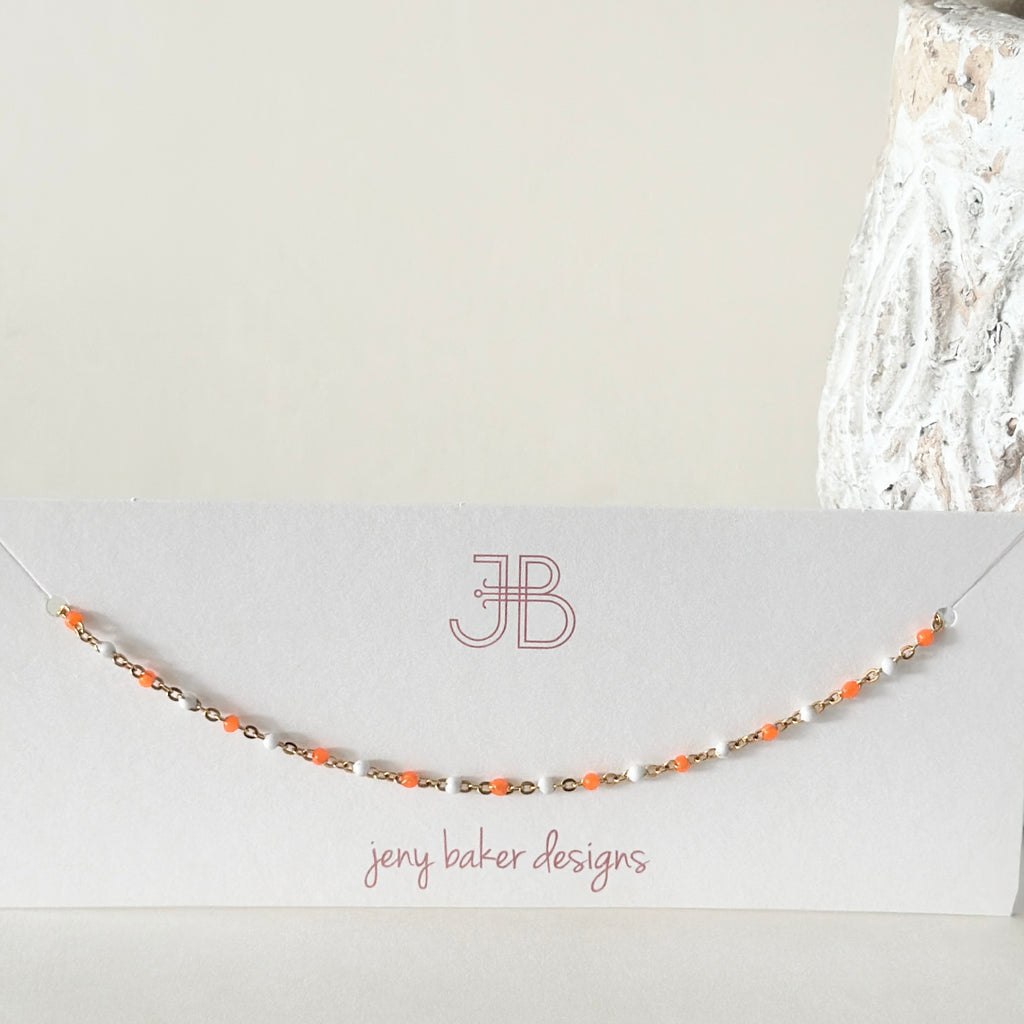 Enamel Dot Gameday Layering Necklace