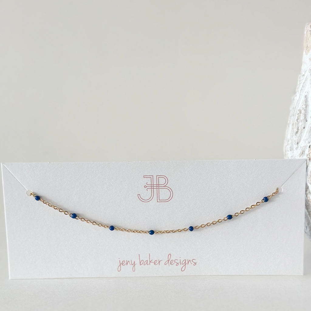 Enamel Dot Gameday Layering Necklace