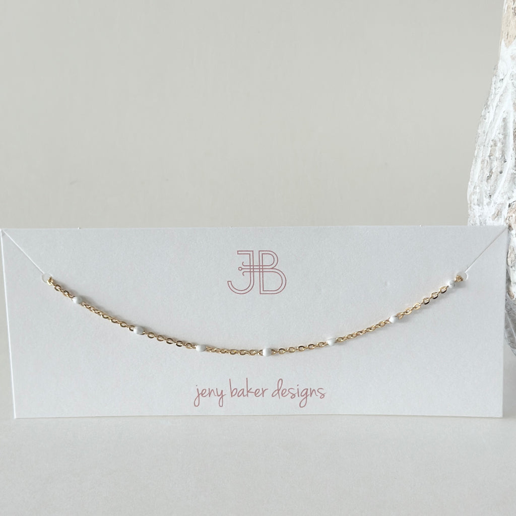 Enamel Dot Gameday Layering Necklace