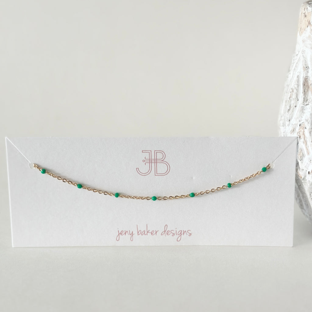 Enamel Dot Gameday Layering Necklace