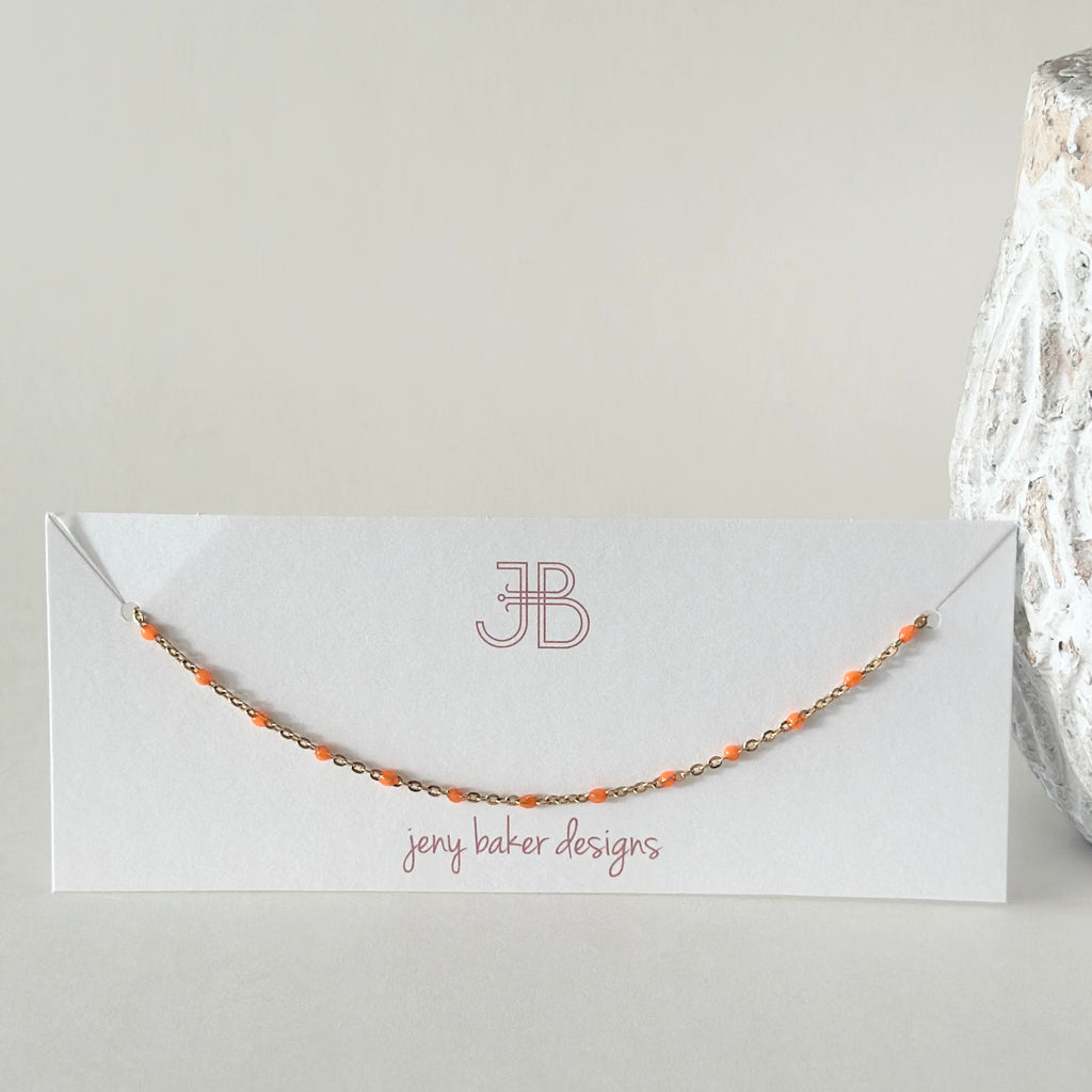 Enamel Dot Gameday Layering Necklace