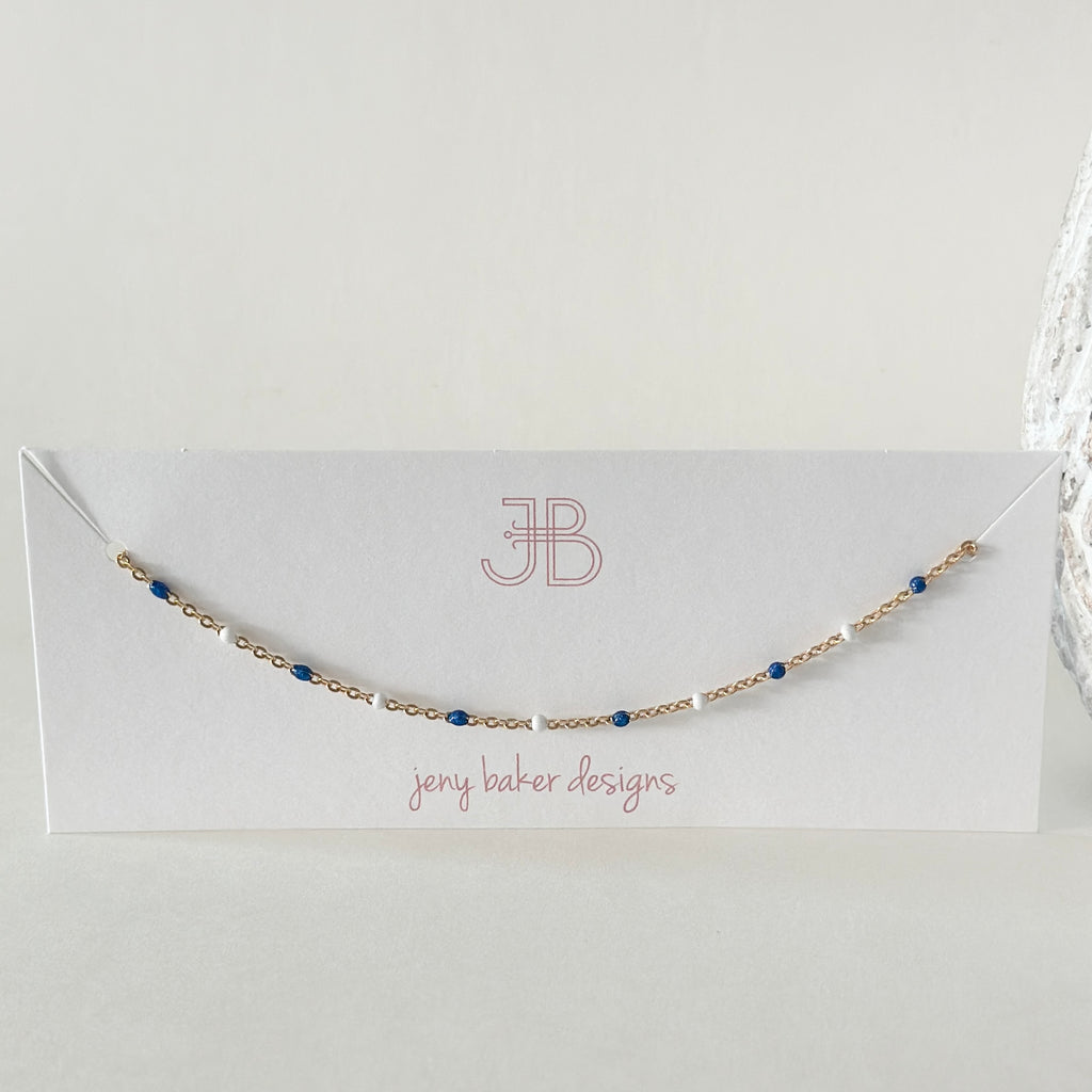 Enamel Dot Gameday Layering Necklace