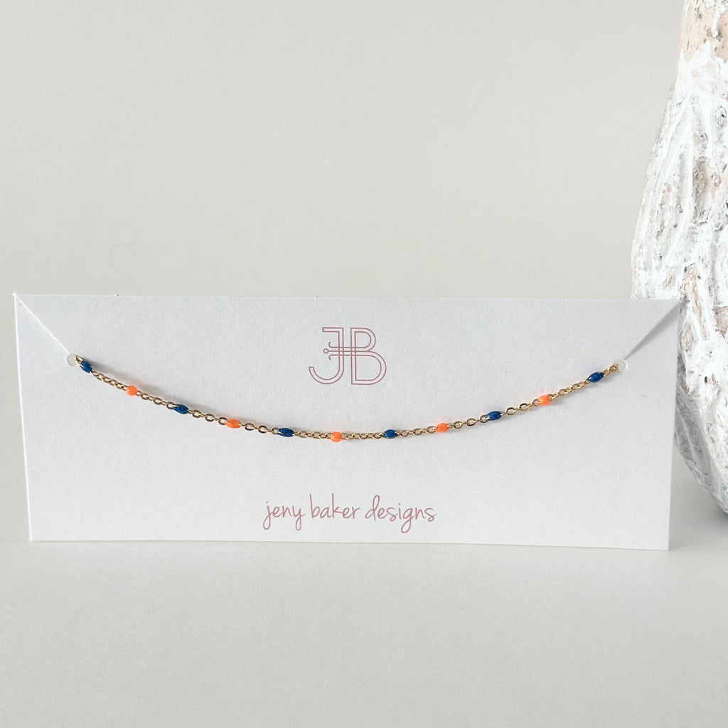 Enamel Dot Gameday Layering Necklace