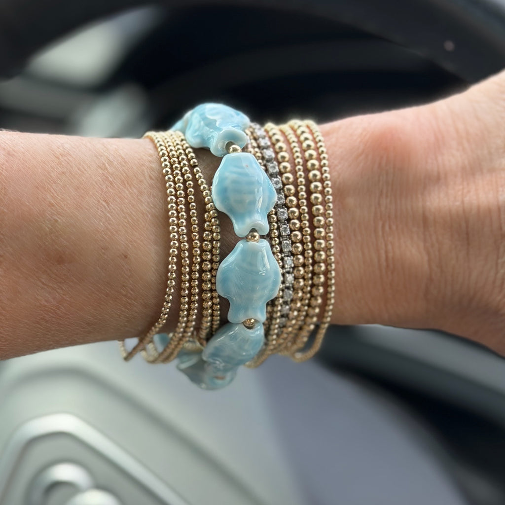 Marina Bracelet, light blue | Jeny Baker Designs