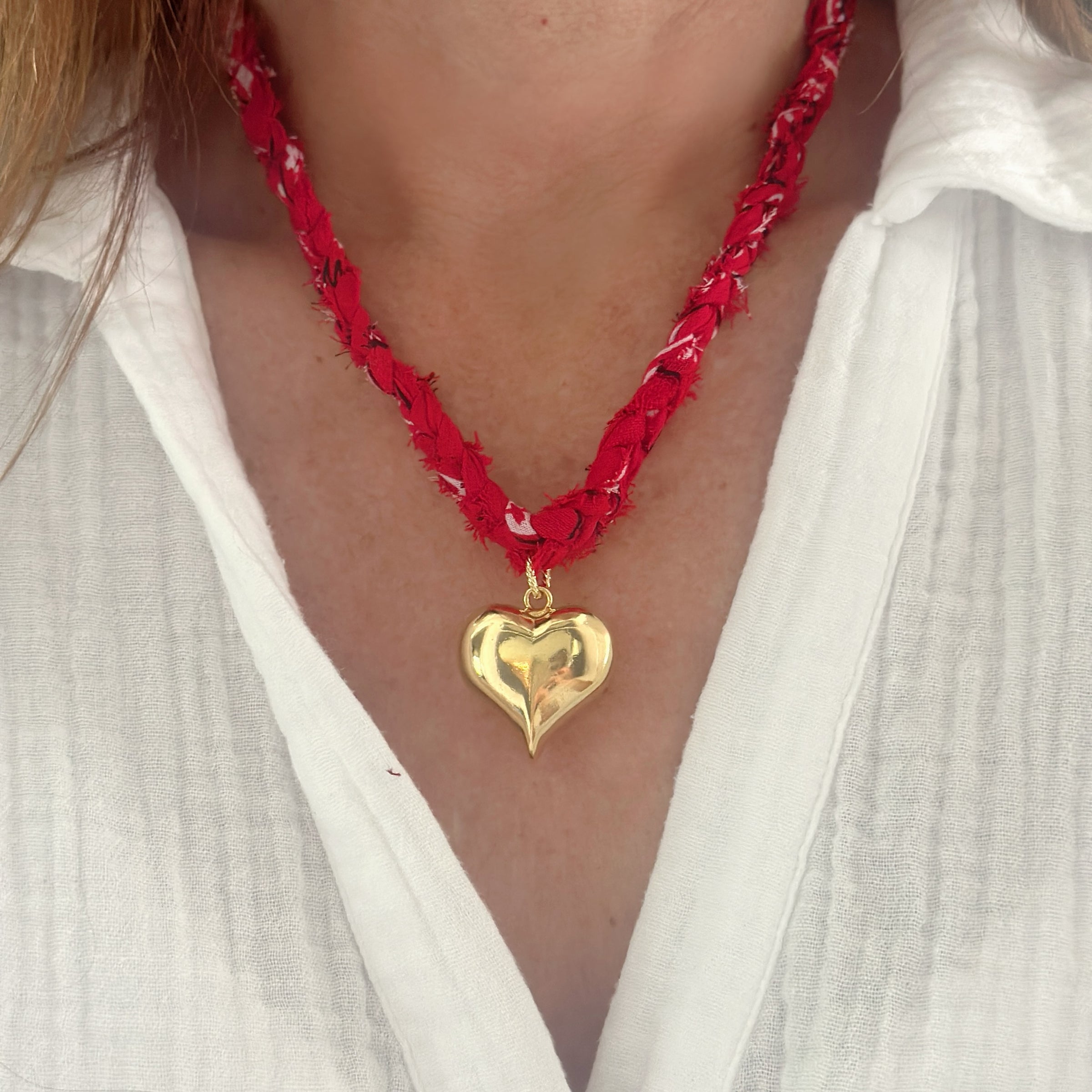 Bandana Necklace, Americana Red | Jeny Baker Designs
