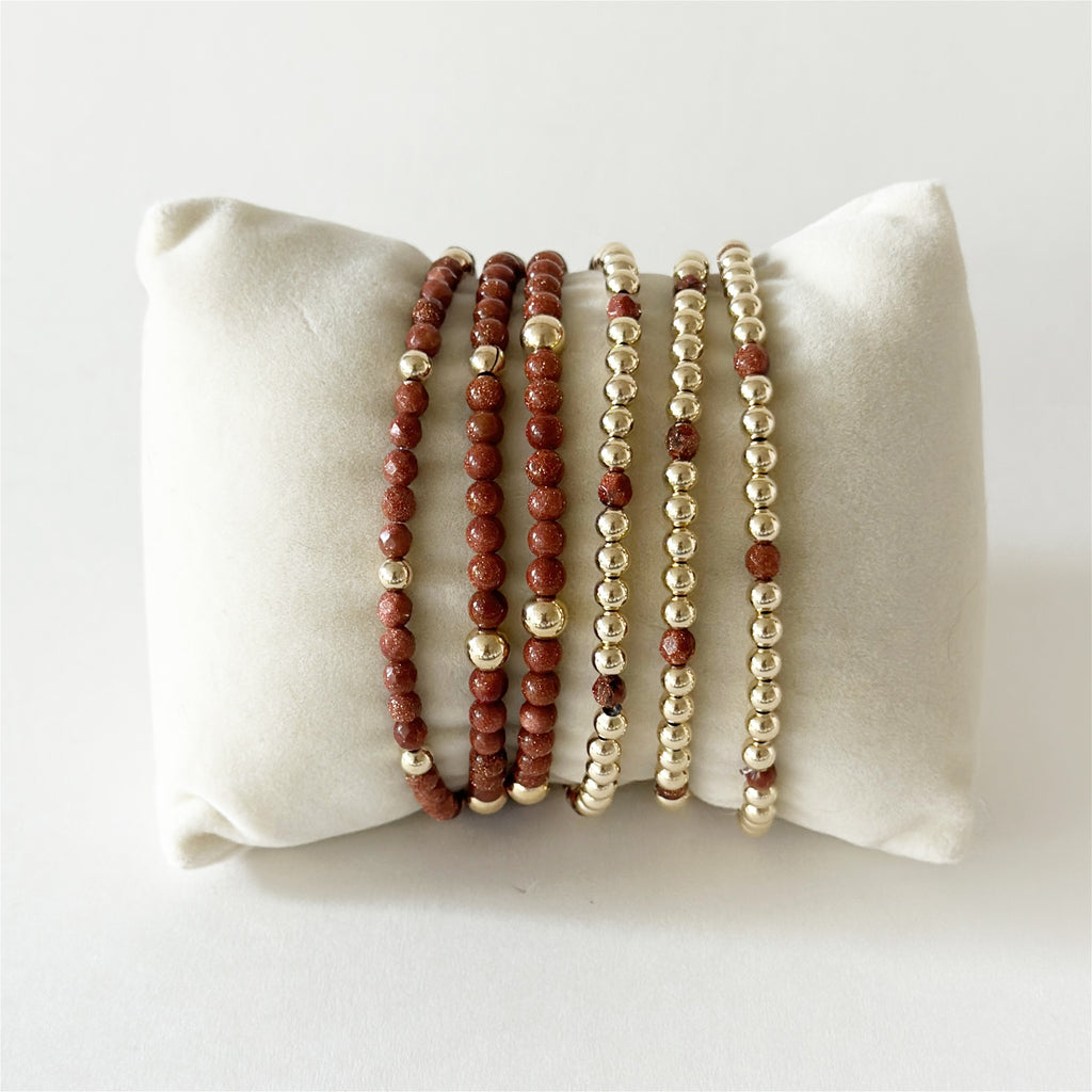 Chelsea Bracelets, Burnt Orange