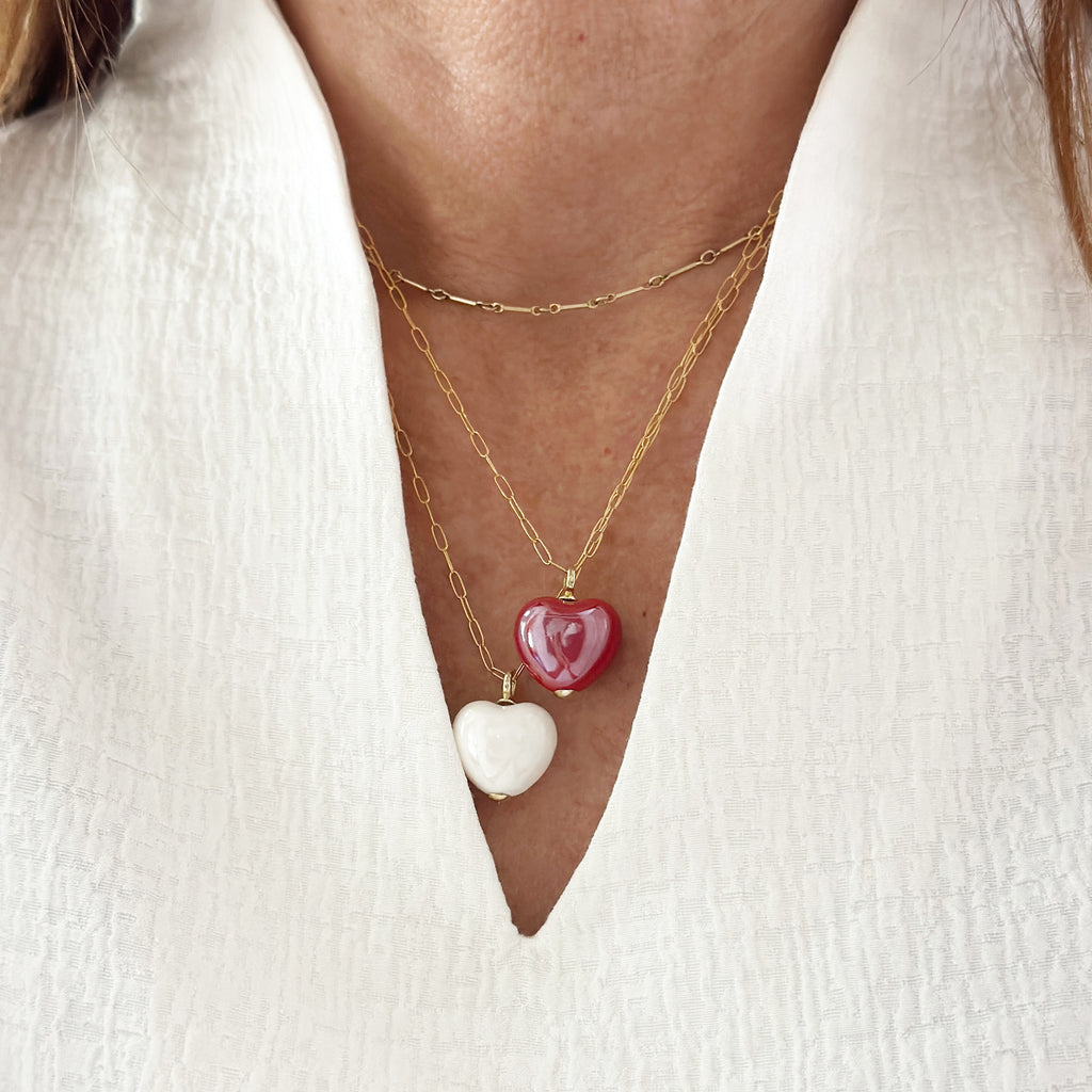 Mini Puffy Heart Necklaces, Color