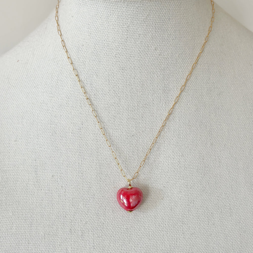 Mini Puffy Heart Necklaces, Color