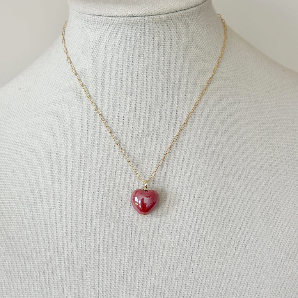 Mini Puffy Heart Necklaces, Color
