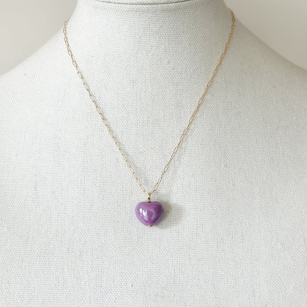 Mini Puffy Heart Necklaces, Color