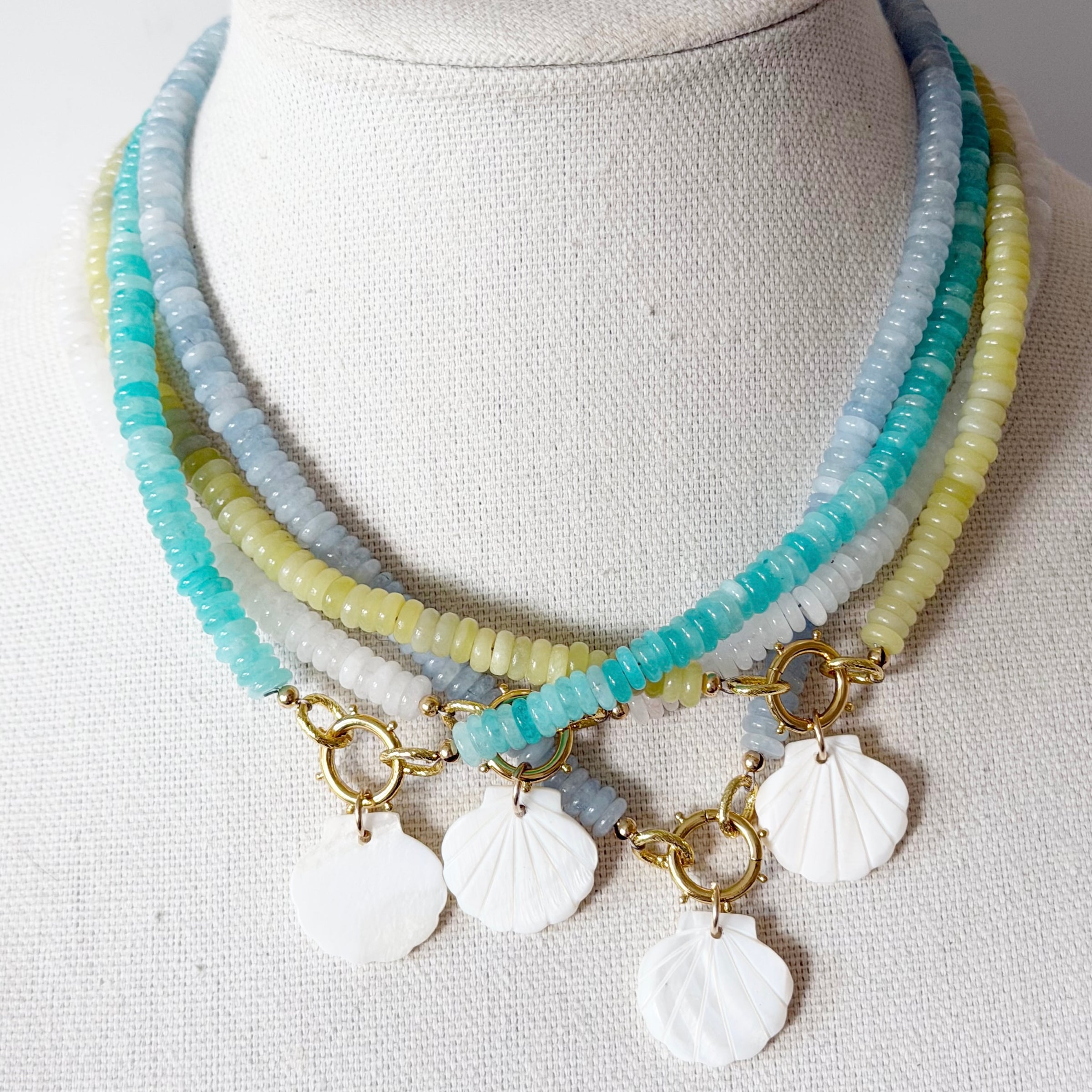 アクセサリー CALEE JEWELRY BEAD NECKLACE Beaded Shelly Necklace | Jeny Baker Designs