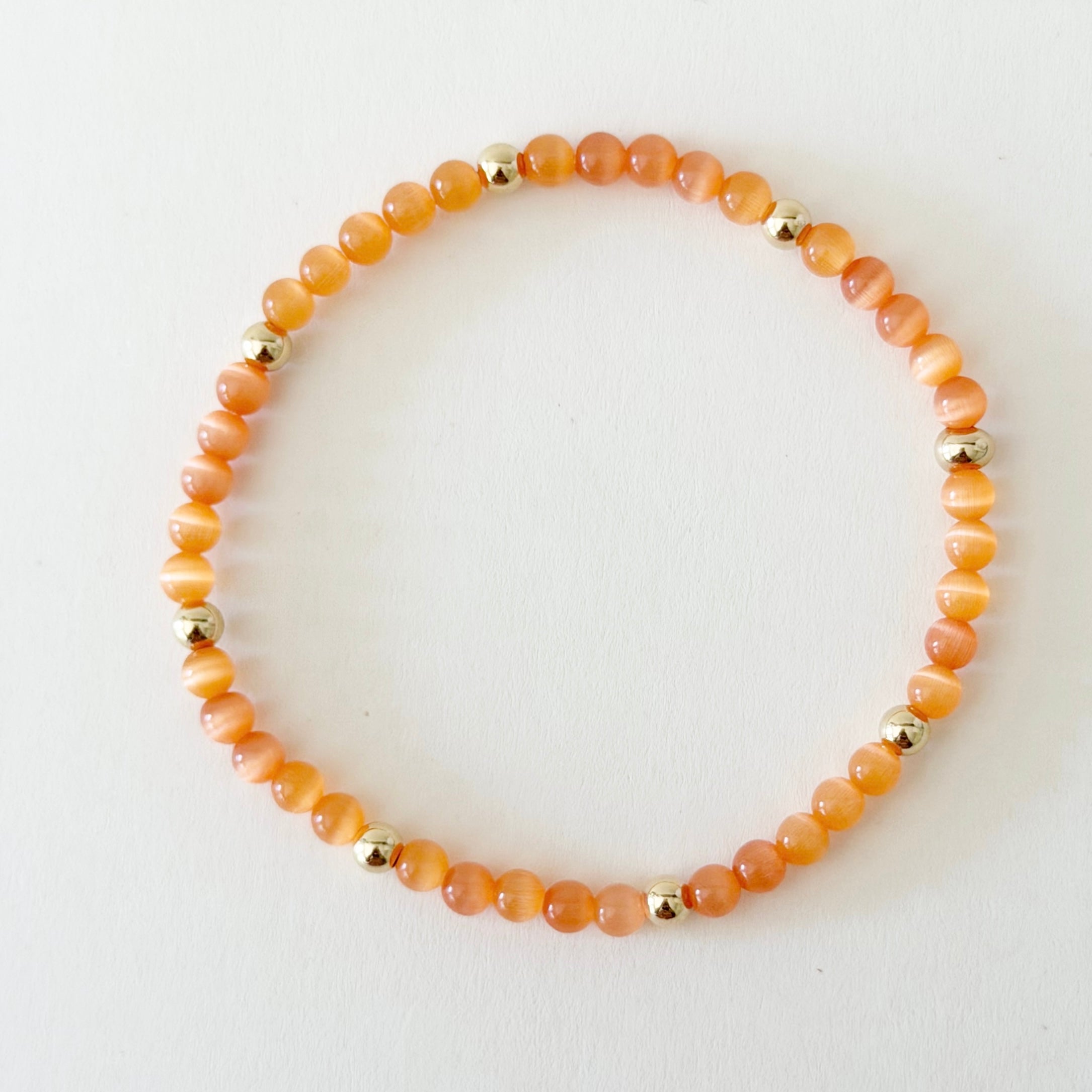 orange　 メタルブレスレット Chelsea Bracelets, Coral | Jeny Baker Designs
