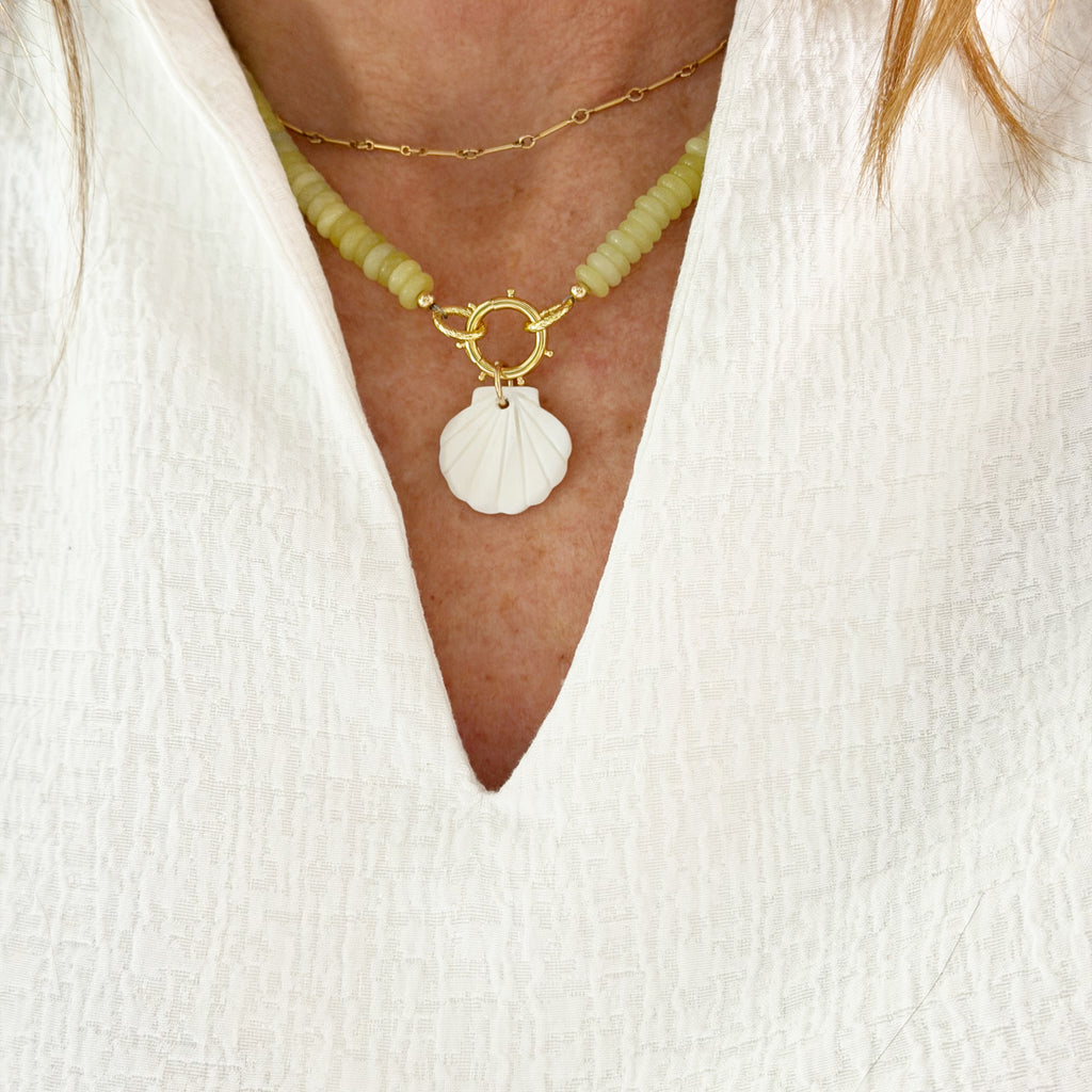 Beaded Shelly Necklace | Jeny Baker Designs
