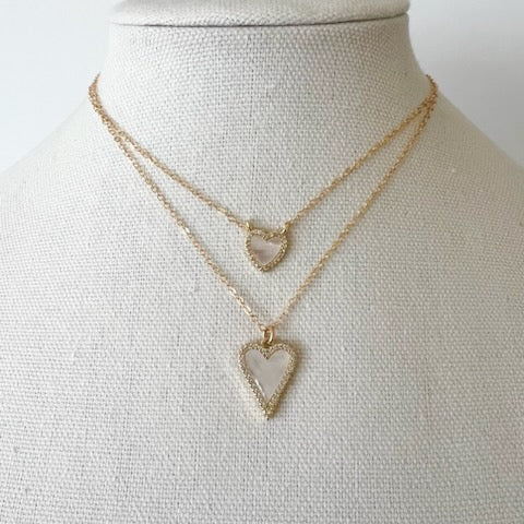 Broadway Pearl Heart Necklace, small
